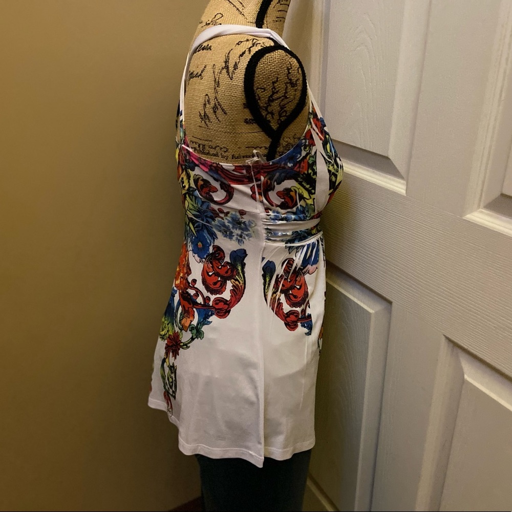 Body Central White Multicolored Patterned Top - image 6